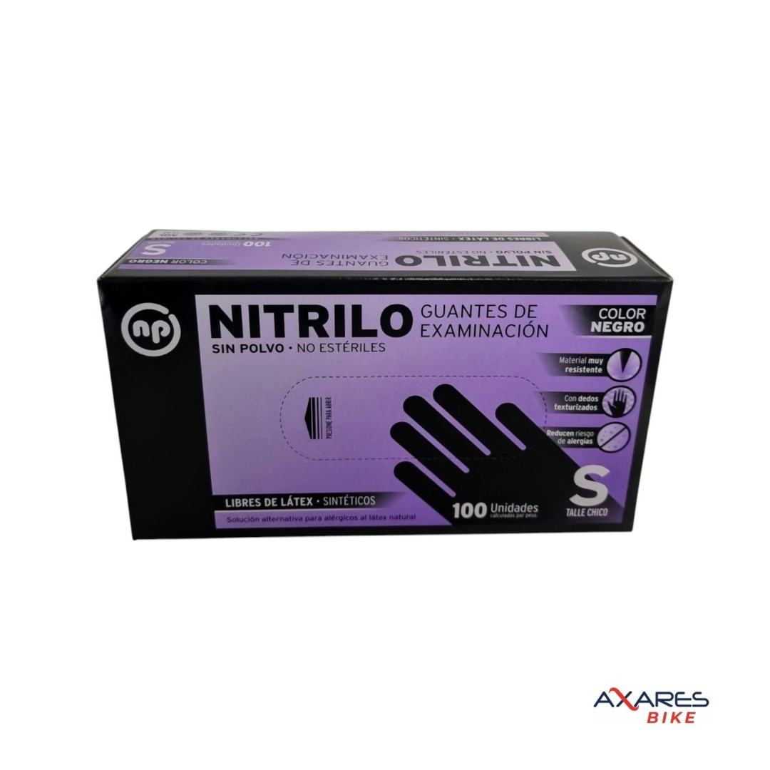 Guantes Descartables de Nitrilo Negro NP – Caja x100 Sin Polvo