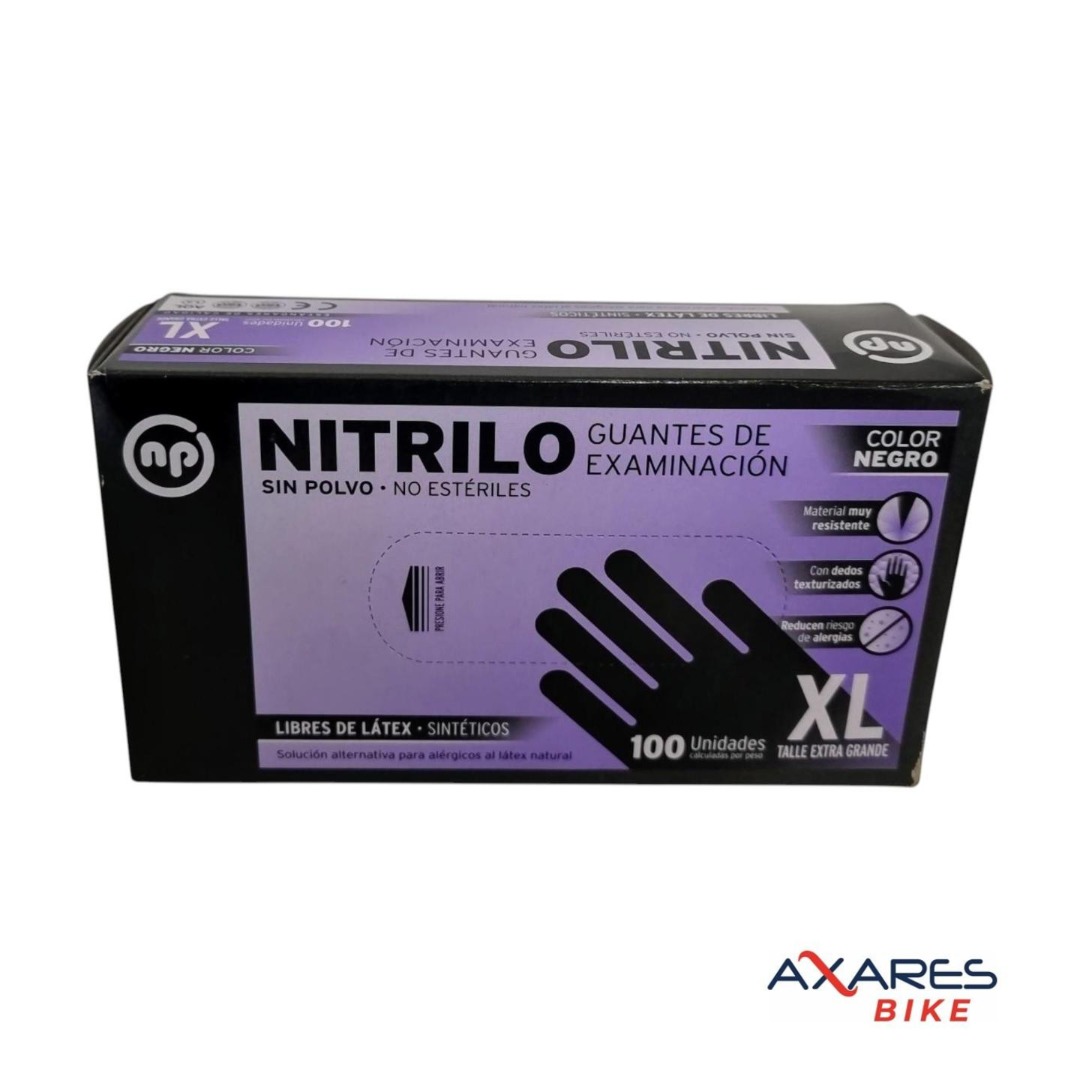 Guantes Descartables de Nitrilo Negro NP – Caja x100 Sin Polvo